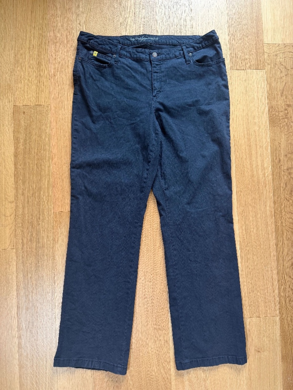 Second Yoga Jeans Straight Leg Black Size 16